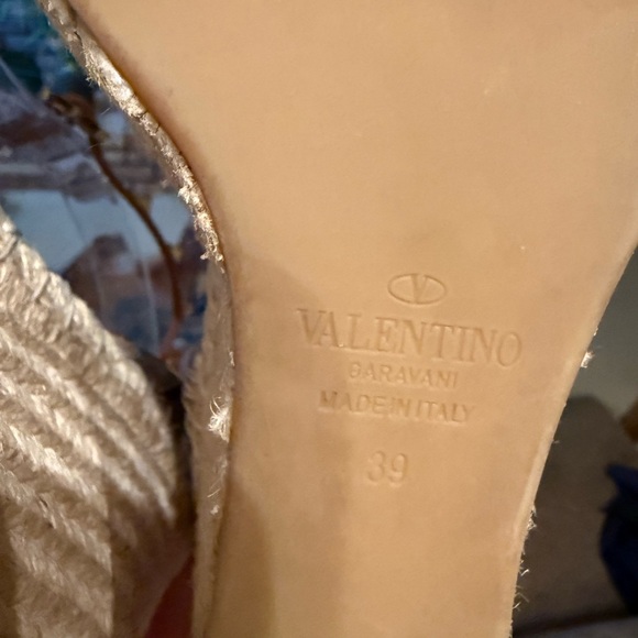 Valentino Garavani Metallic Gold Espadrilles - Picture 8 of 8